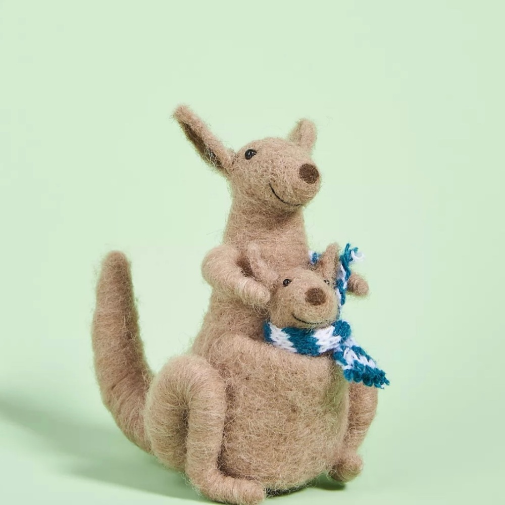 Anthropologie Kangaroo and Baby Joey Ornament